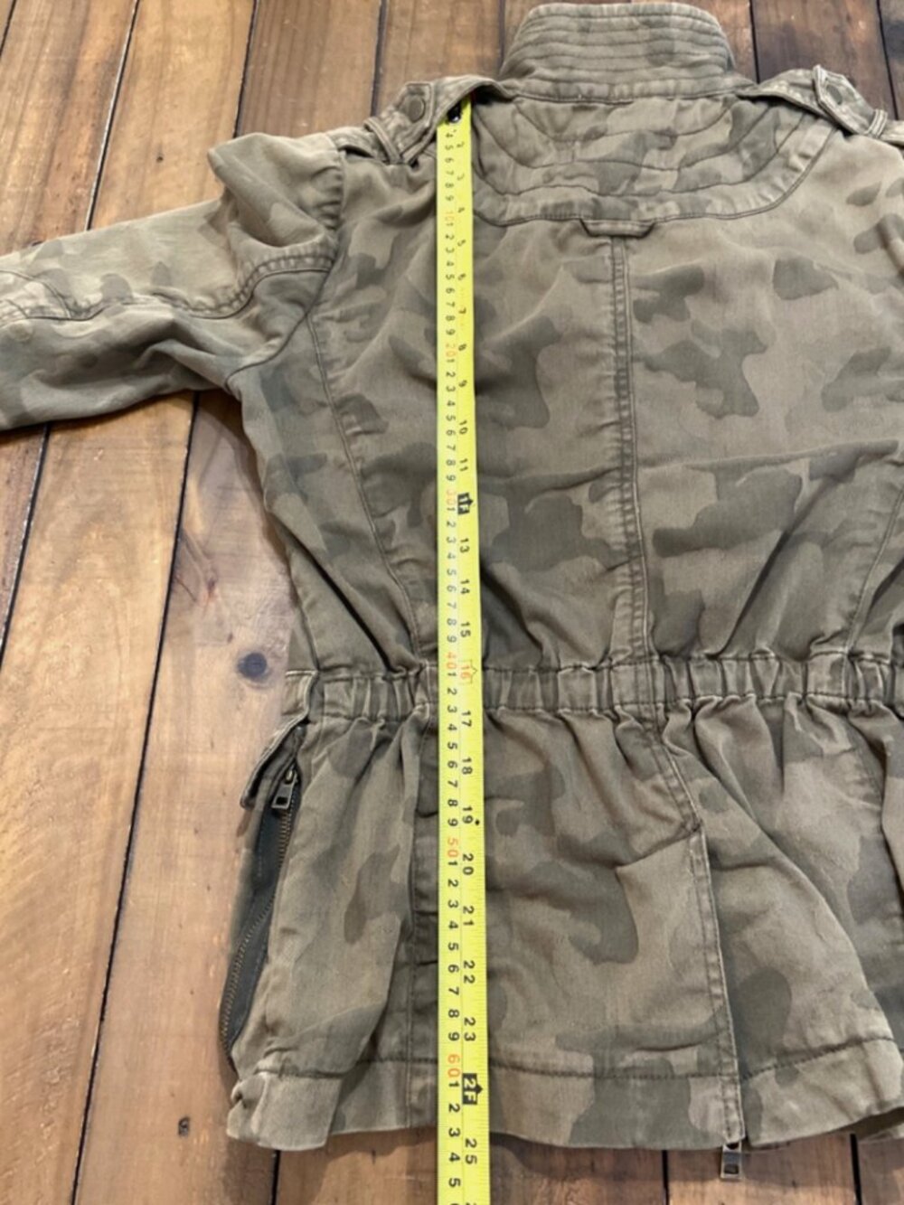 7 For All Mankind Camo Utility Jacket Medium Camouflage Military Field Coat - Picture 6 of 10